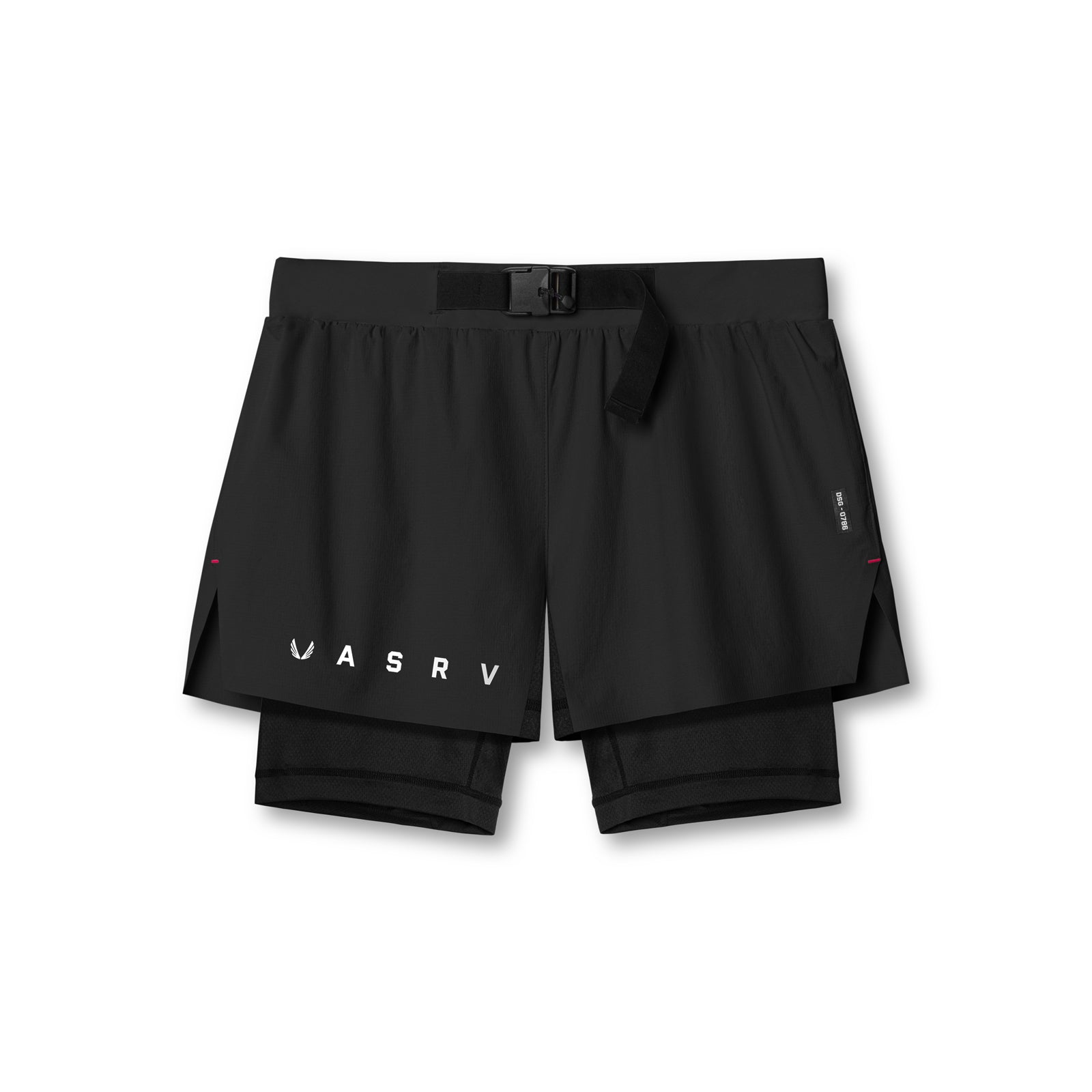 0786. Ripstop 3" Belt Pack Short - Dusk Black/Black