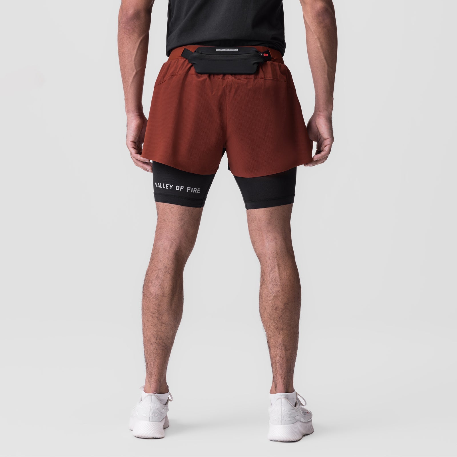 0786. Ripstop 3" Belt Pack Short - Brick/Black