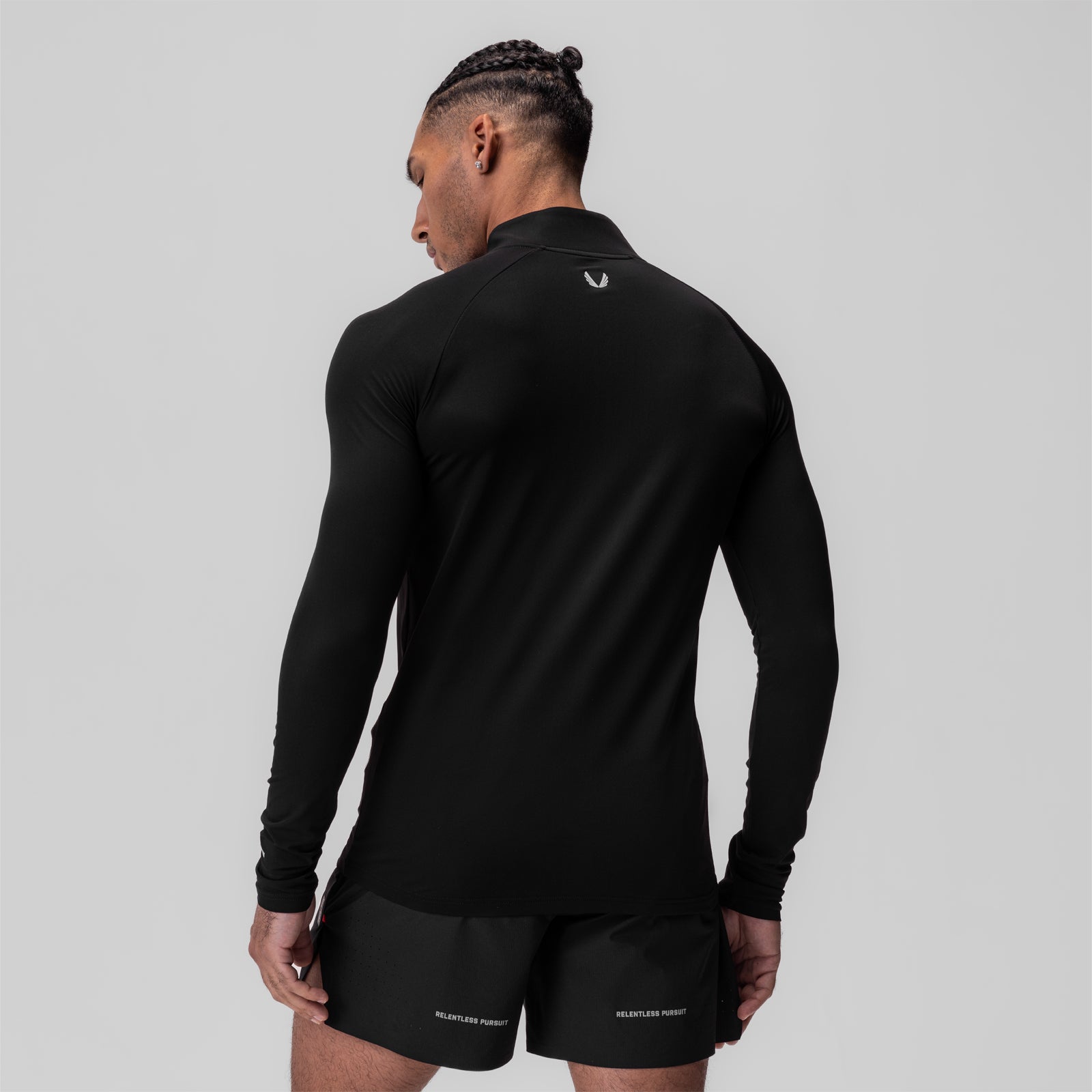 0906. Thermal Training Quarter Zip - Black "Cyber"