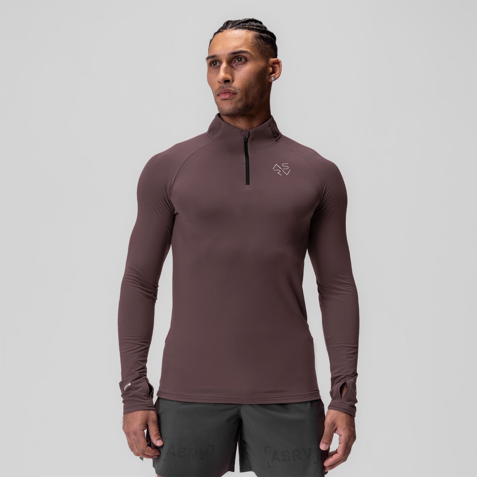 0906. Thermal Training Quarter Zip - Nightshade "Cyber"