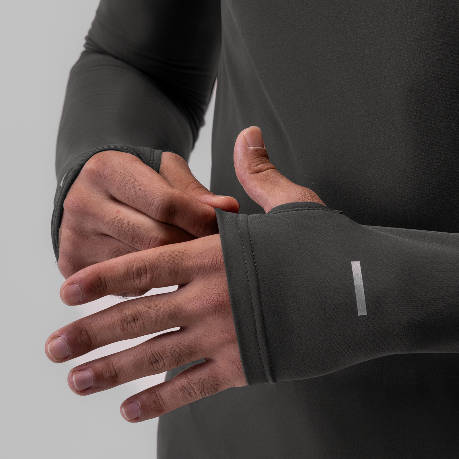 0906. Thermal Training Quarter Zip - Space Grey "Cyber"