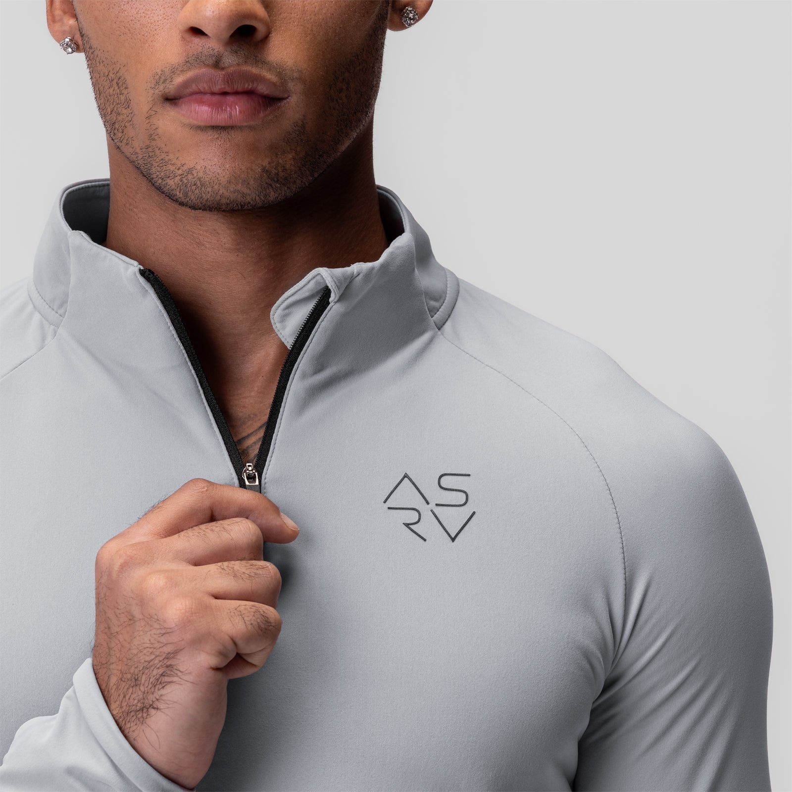 0906. Thermal Training Quarter Zip - Slate Grey "Cyber"