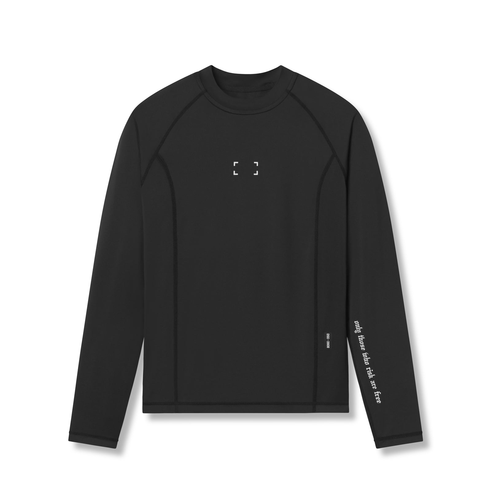 0908. WarpFlexx® Compression Mock Neck Long Sleeve - Black "Space Bracket"