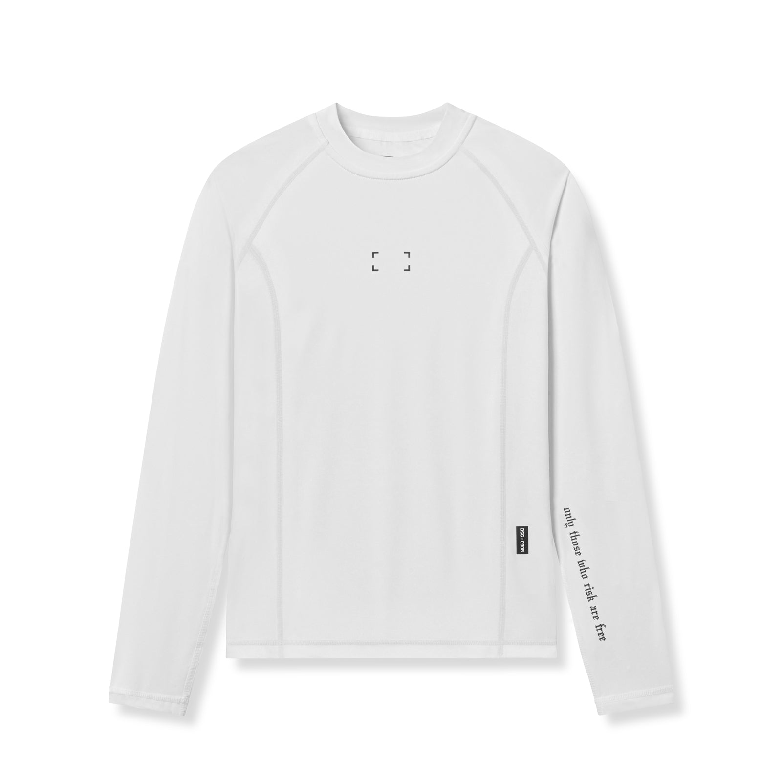 0908. WarpFlexx® Compression Mock Neck Long Sleeve - White "Space Bracket"