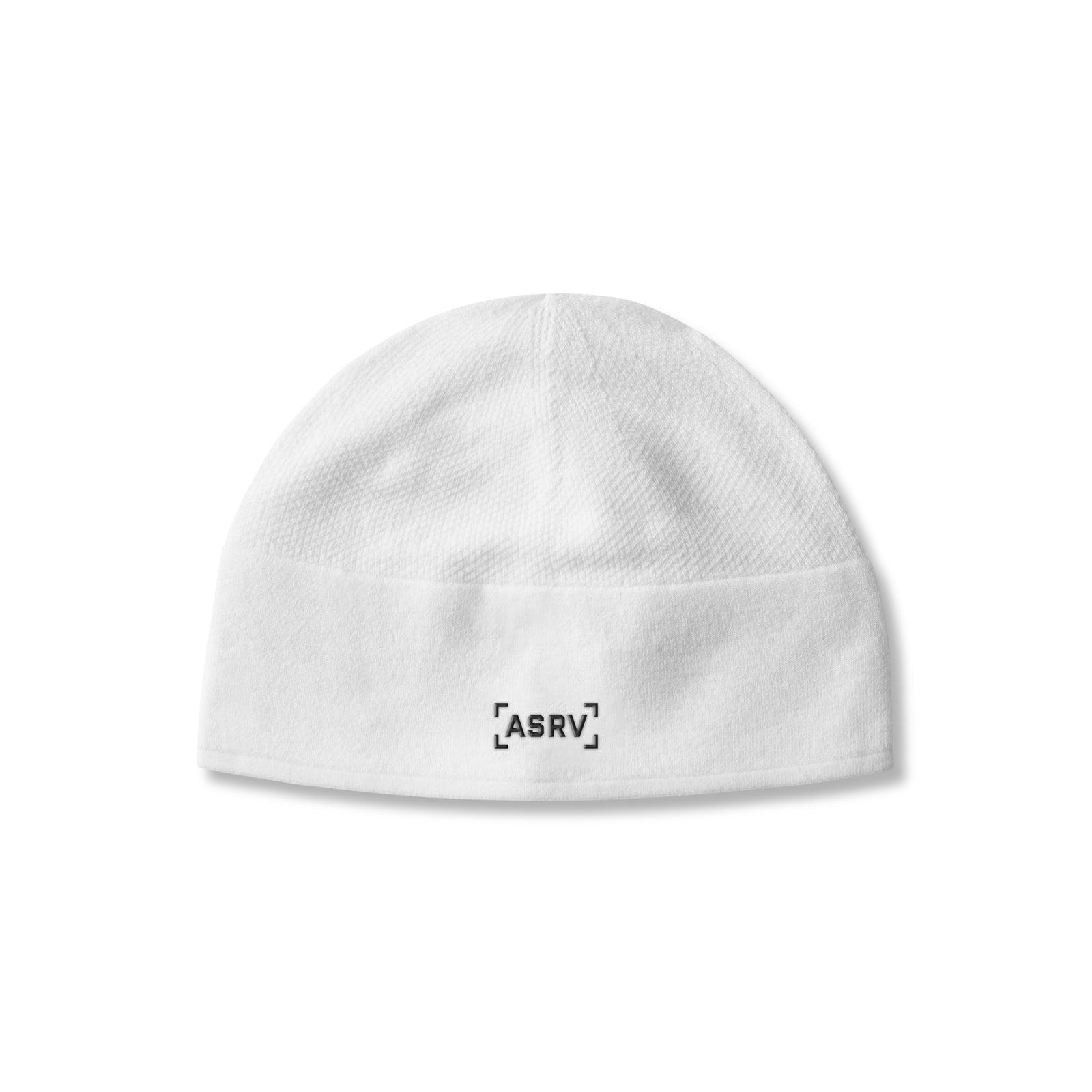 0936. Merino Wool Skull Cap - White "Bracket"