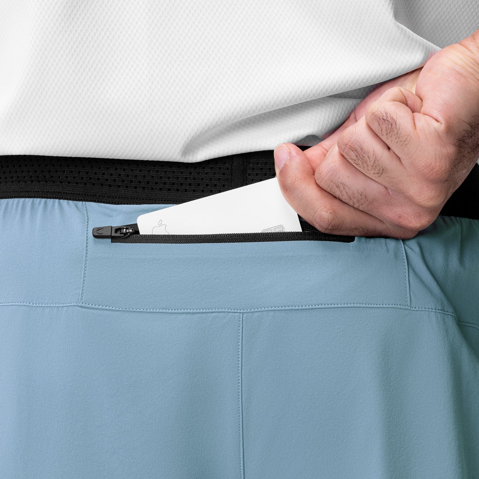 0953. Aerotex™ Hybrid Liner Short - Light Sky