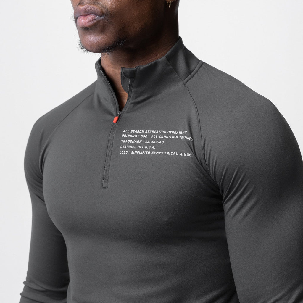 0725. Core Fitted Quarter Zip - Space Grey