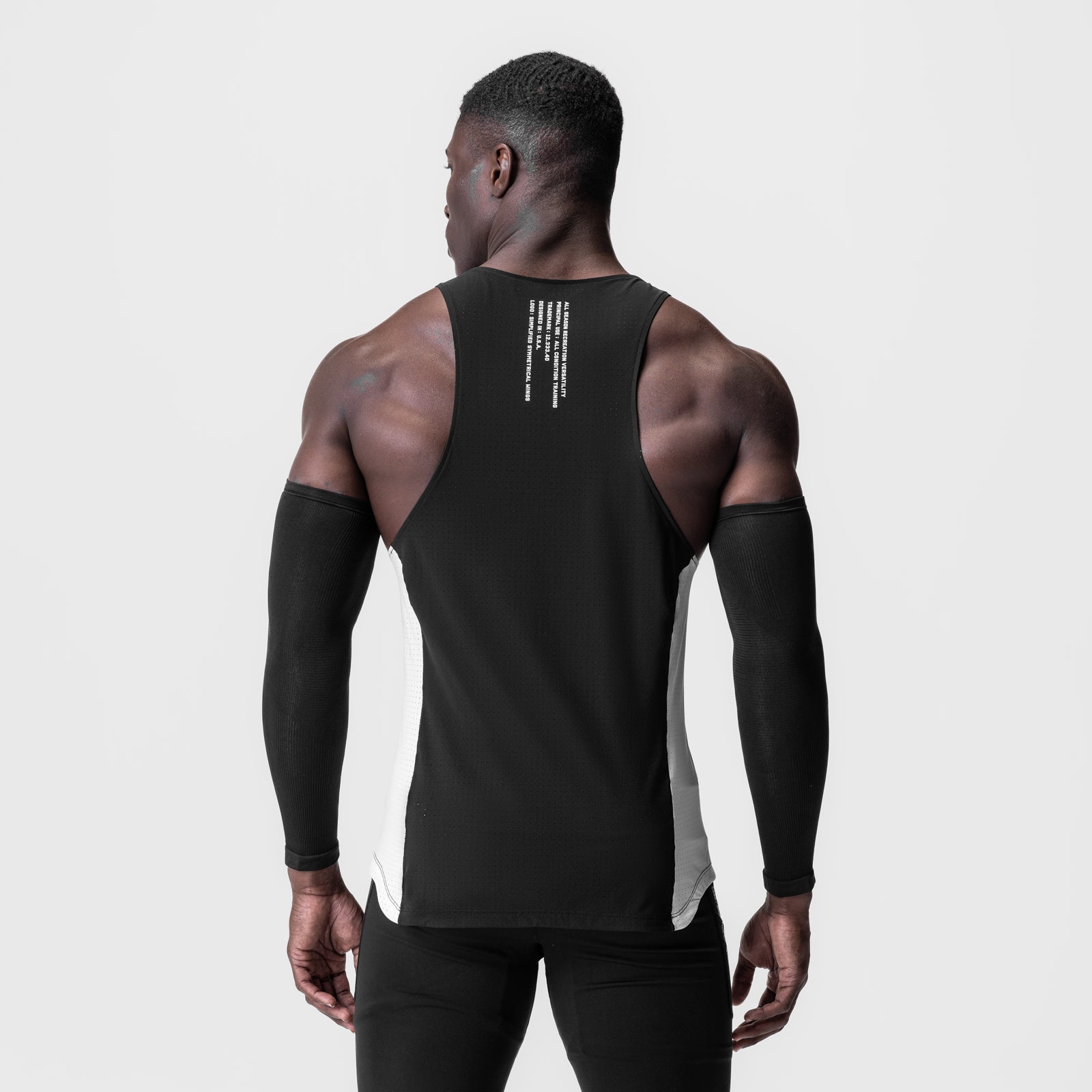 0949. Laser-Vent™ Singlet Tank - Black/White