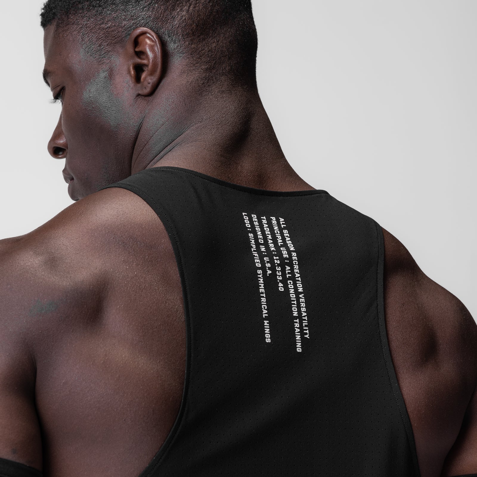 0949. Laser-Vent™ Singlet Tank - Black/White
