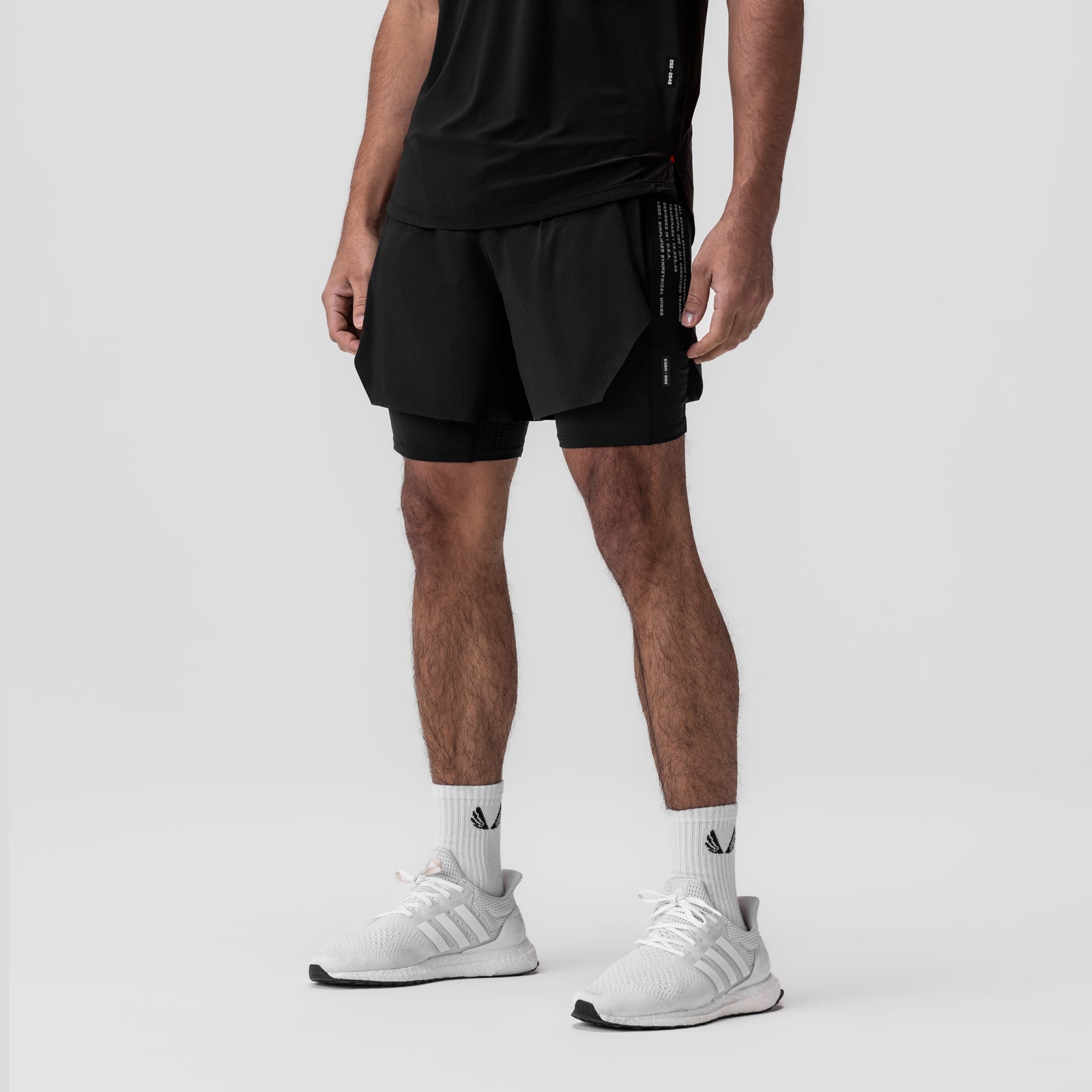 0953. Aerotex™ Hybrid Liner Short - Black/Black