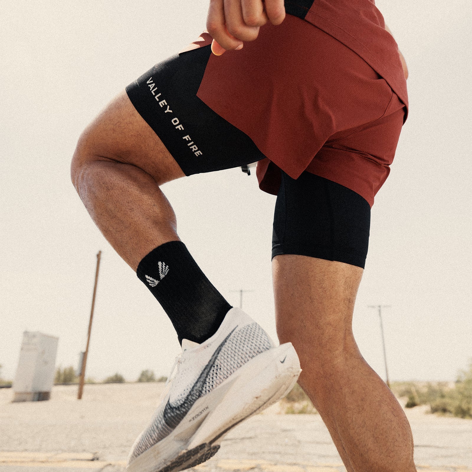 0786. Ripstop 3" Belt Pack Short - Brick/Black