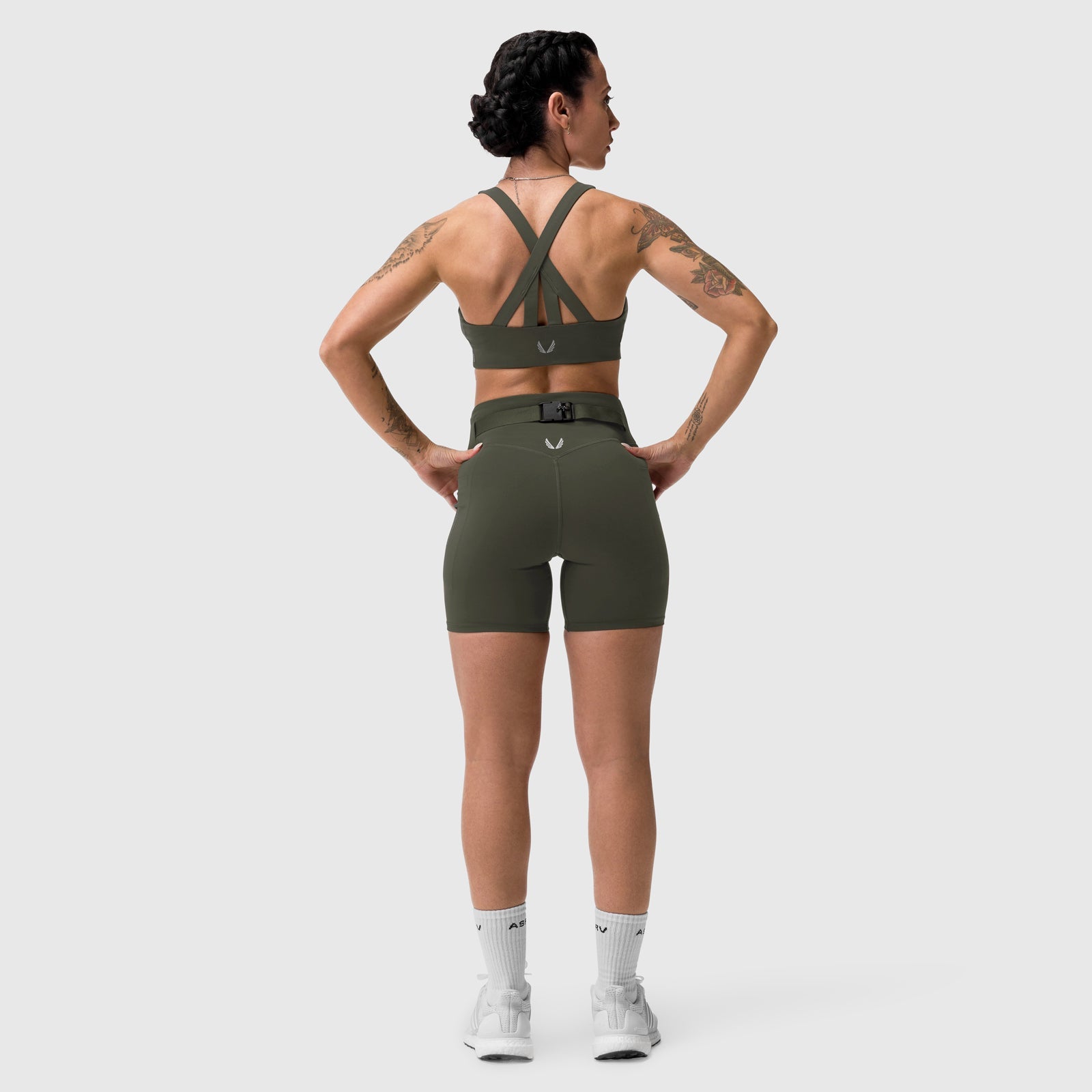 W029. Lycra® 3-in-1 Biker Short - Olive