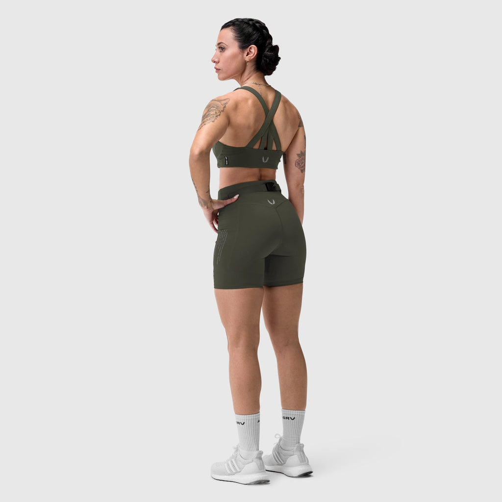 W029. Lycra® 3-in-1 Biker Short - Olive