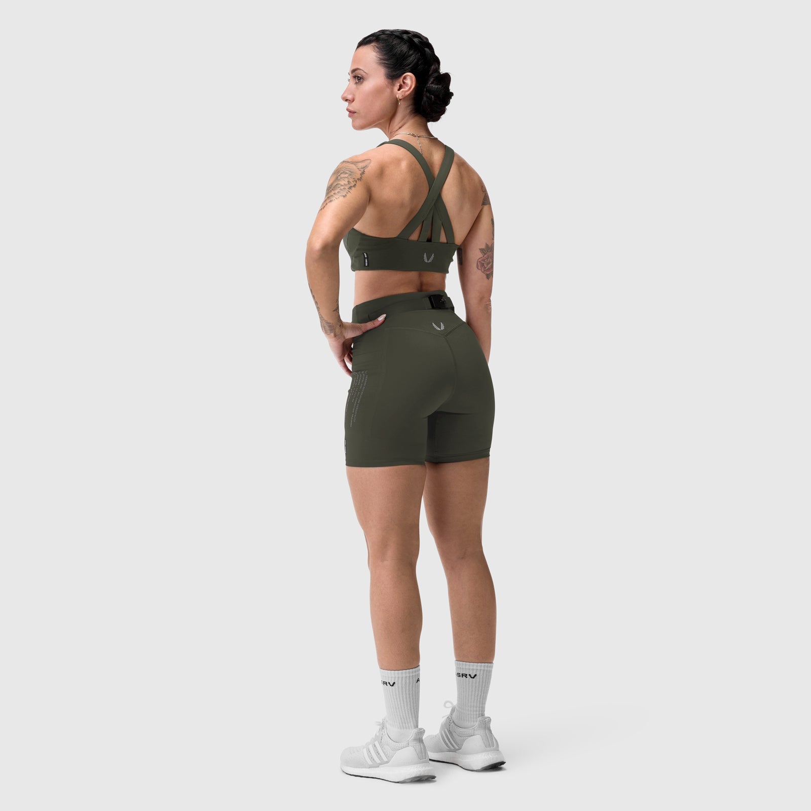 W029. Lycra® 3-in-1 Biker Short - Olive