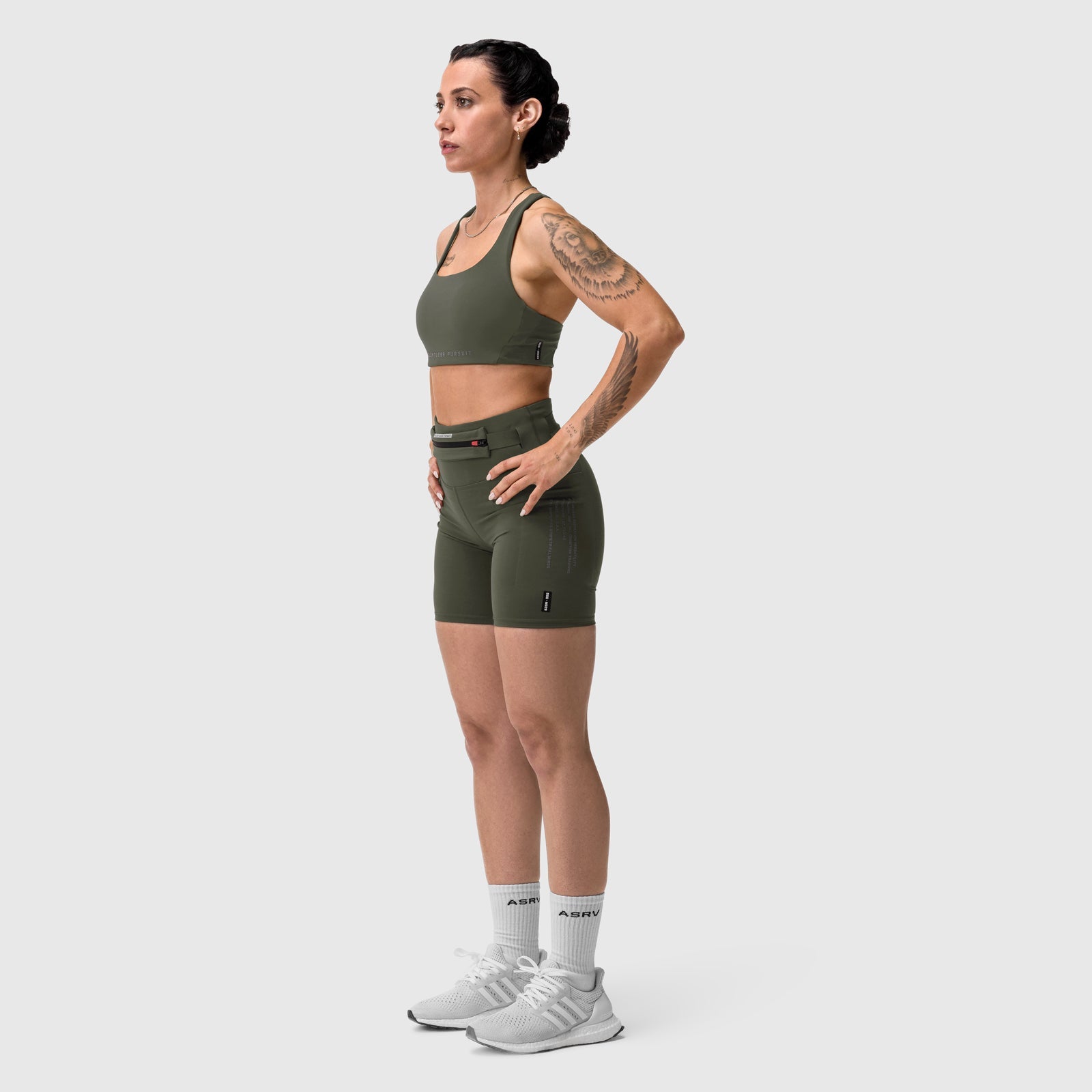 W029. Lycra® 3-in-1 Biker Short - Olive