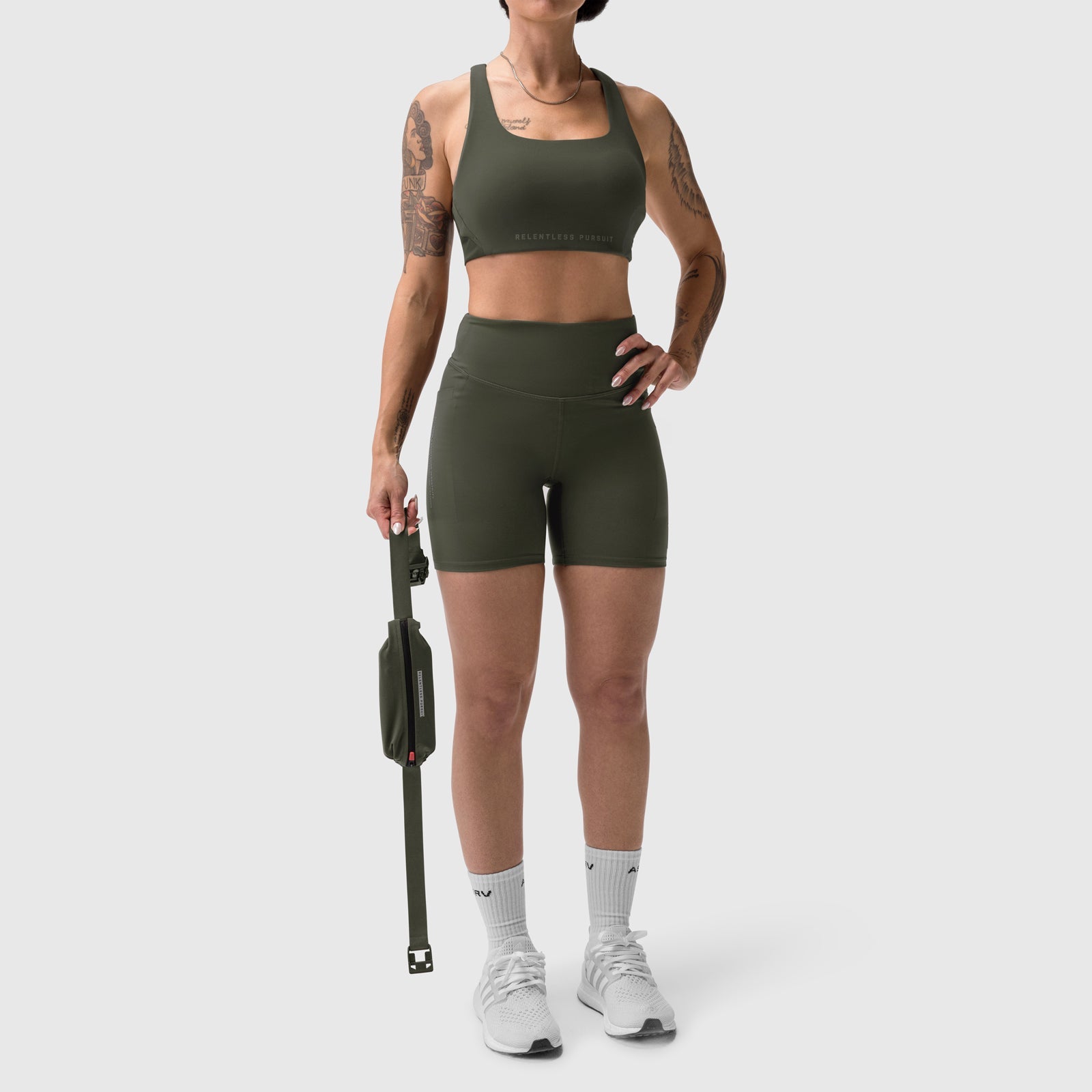 W029. Lycra® 3-in-1 Biker Short - Olive
