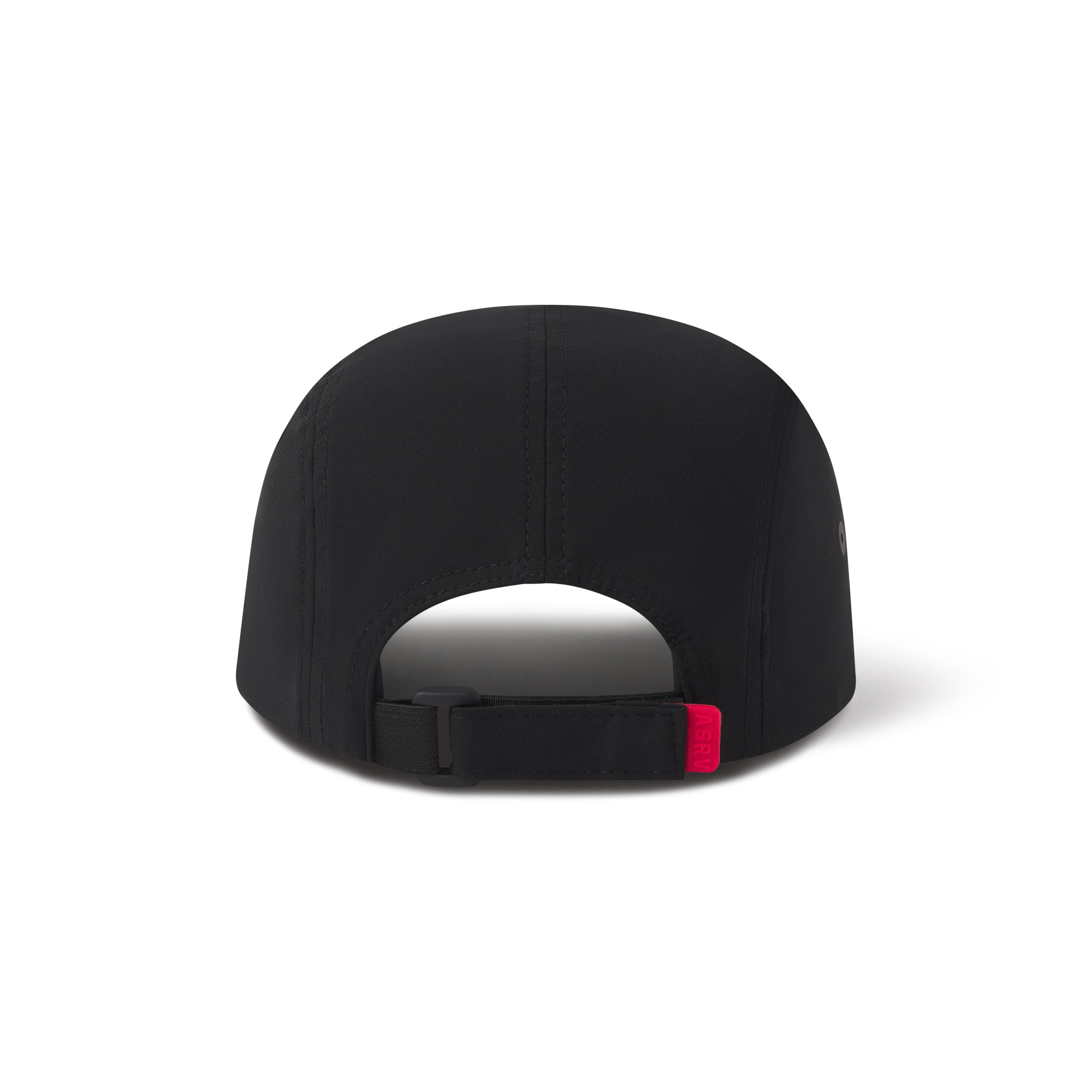 0814. Tetra-Lite® 5-Panel Run Cap - Black/White "Wings"