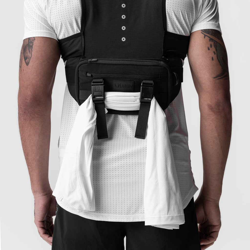 0899. 2-in-1 Packable Run Vest - Black