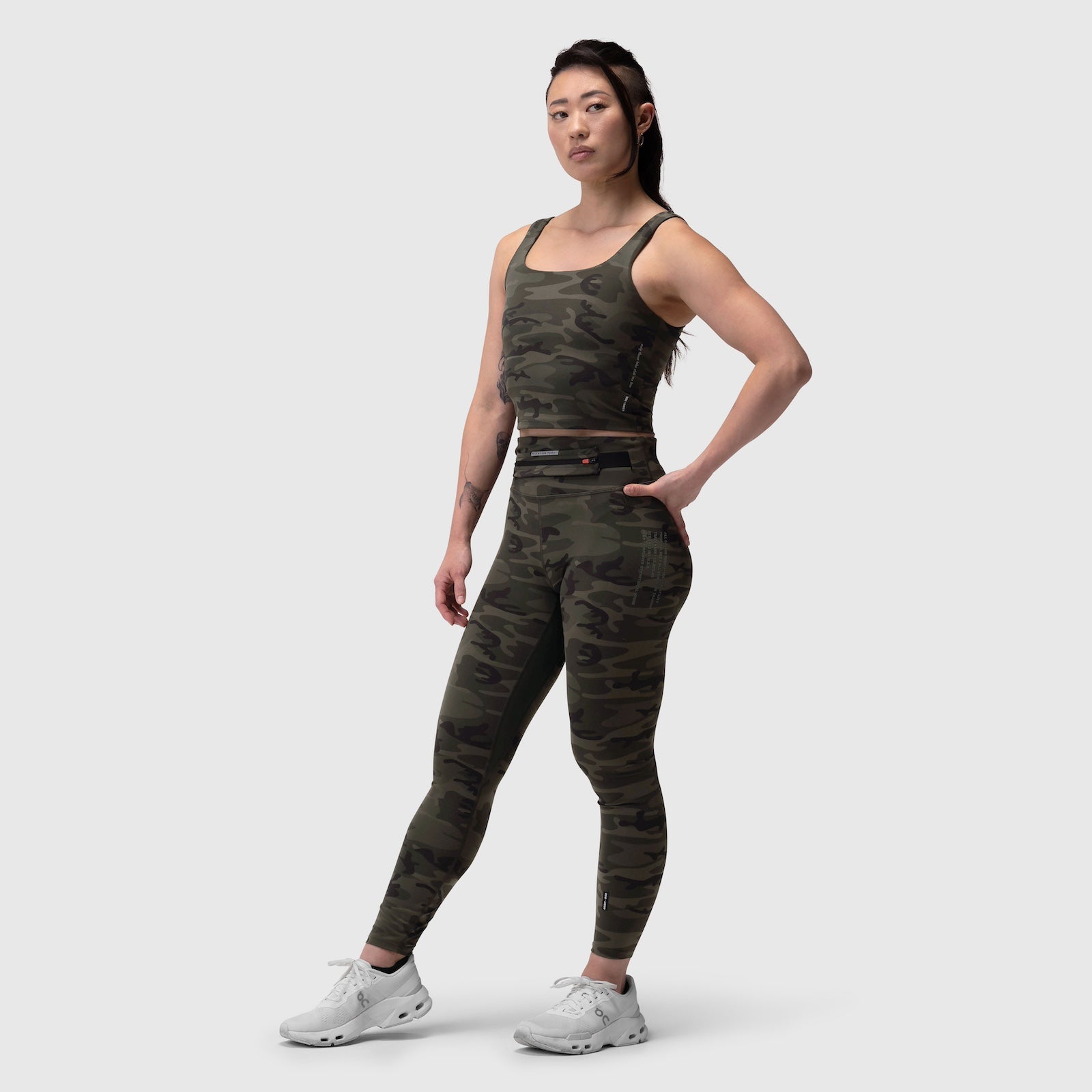 W030. Lycra® 3-in-1 Legging - Dark Camo
