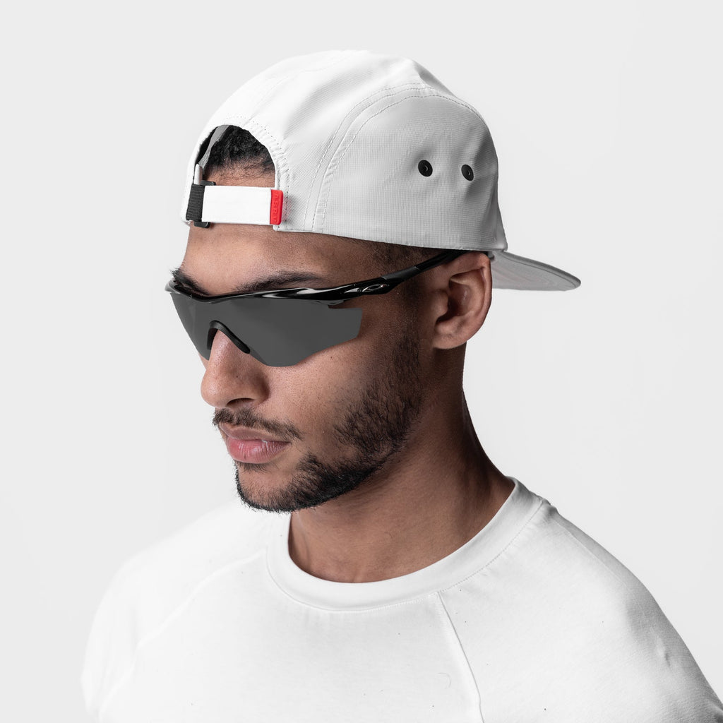 0814. 5-Panel Run Cap - White