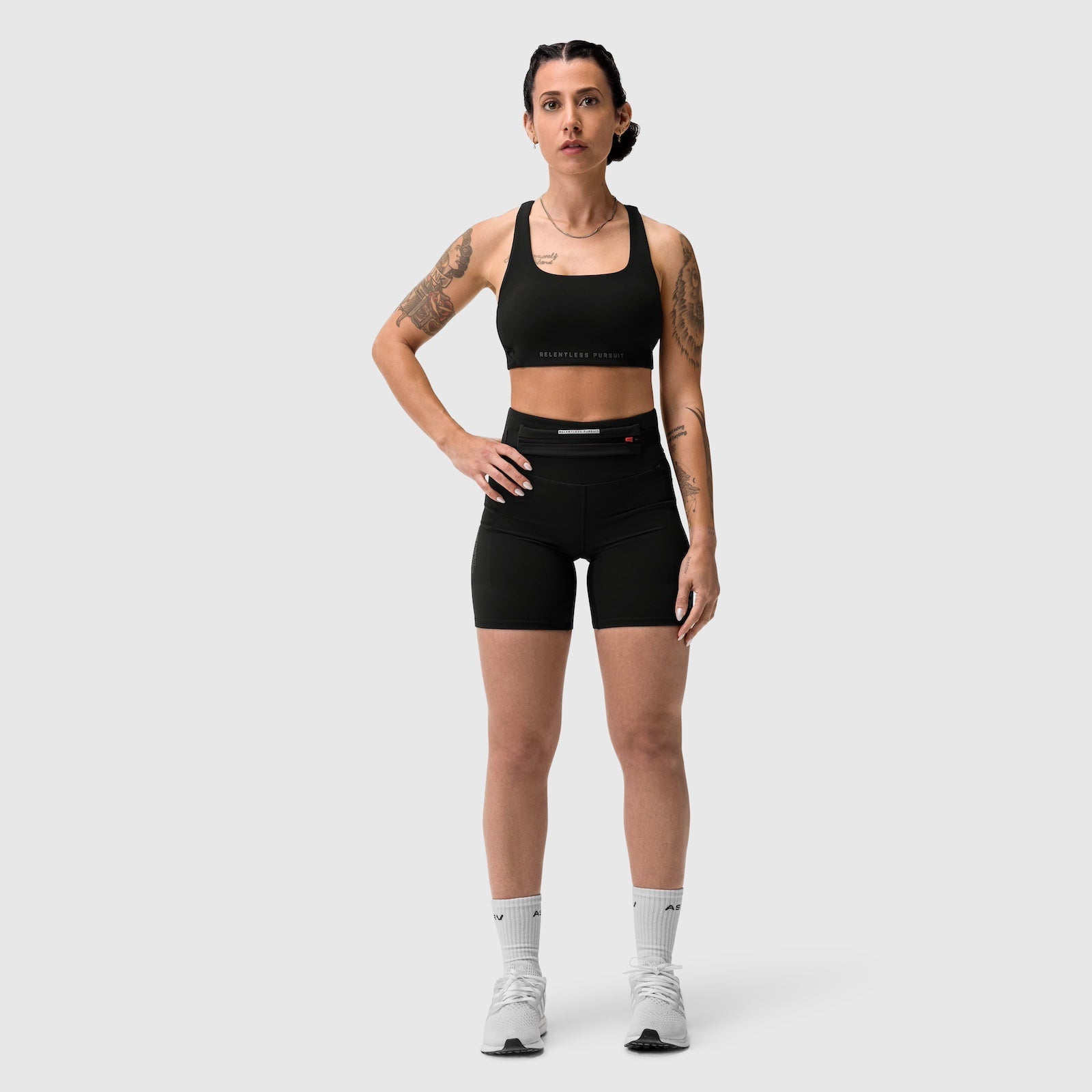 W029. Lycra® 3-in-1 Biker Short - Black