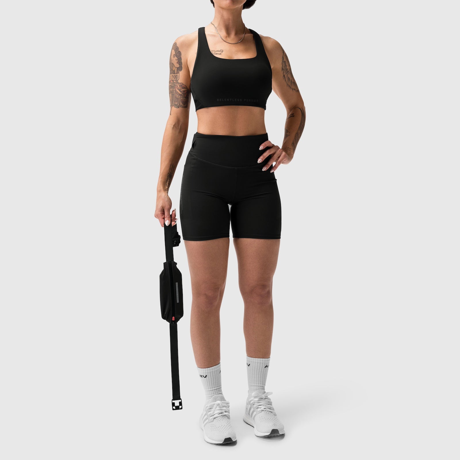 W029. Lycra® 3-in-1 Biker Short - Black