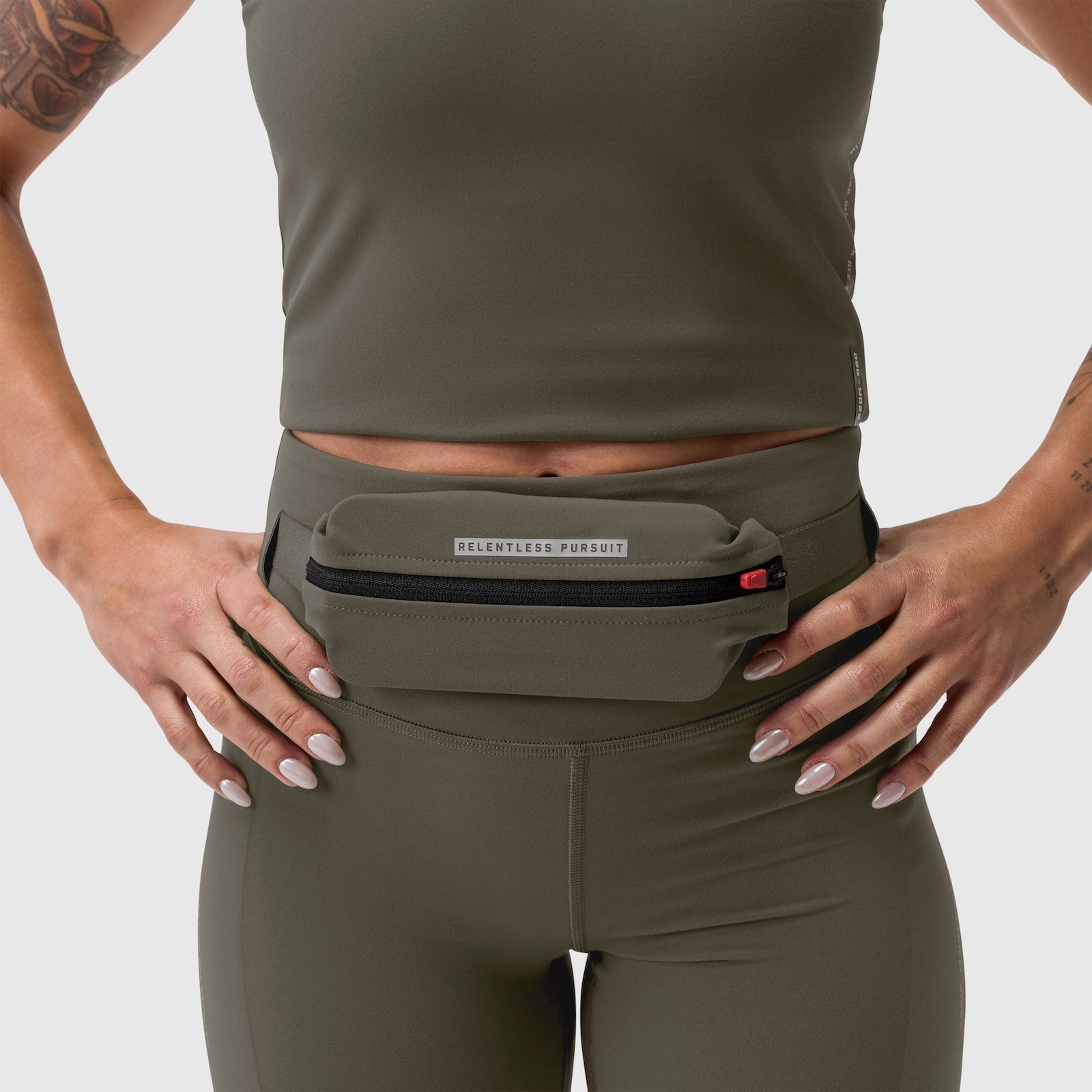 W030. Lycra® 3-in-1 Legging - Olive