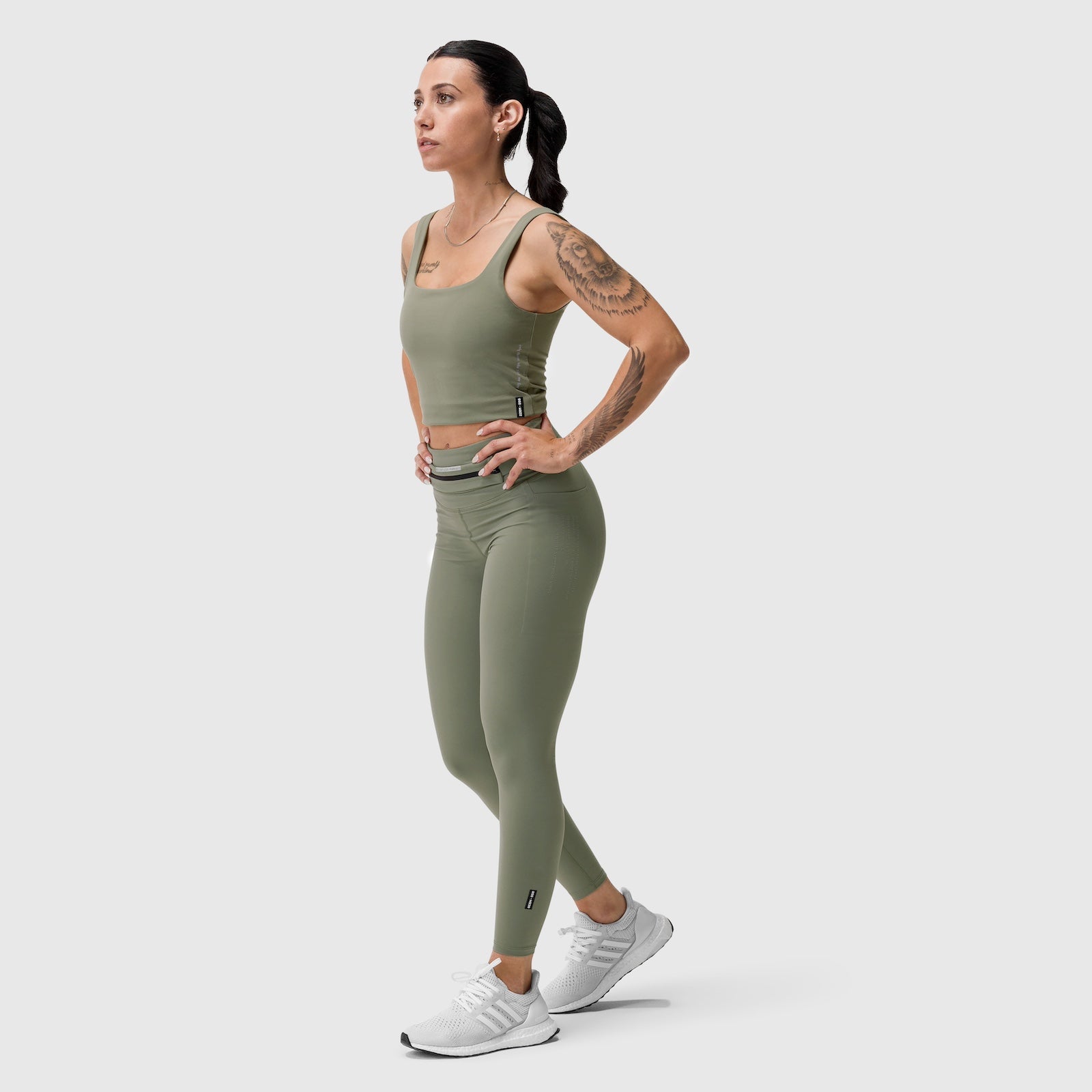 W030. Lycra® 3-in-1 Legging - Sage