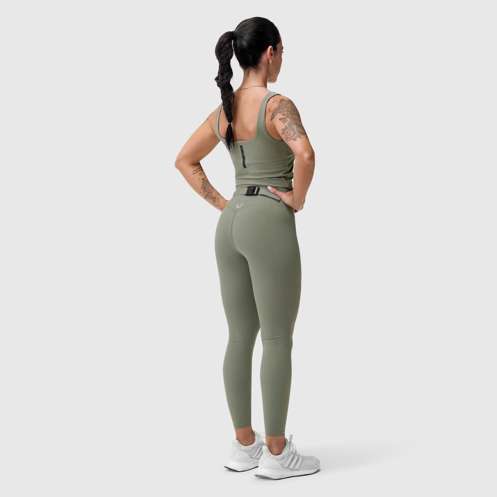 W030. Lycra® 3-in-1 Legging - Sage