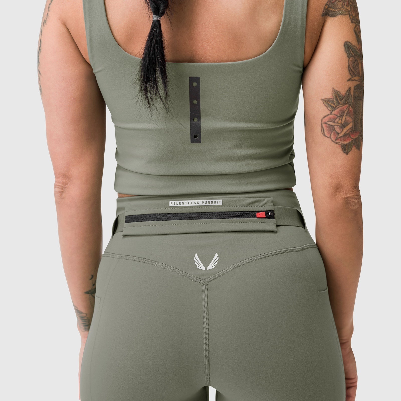 W030. Lycra® 3-in-1 Legging - Sage